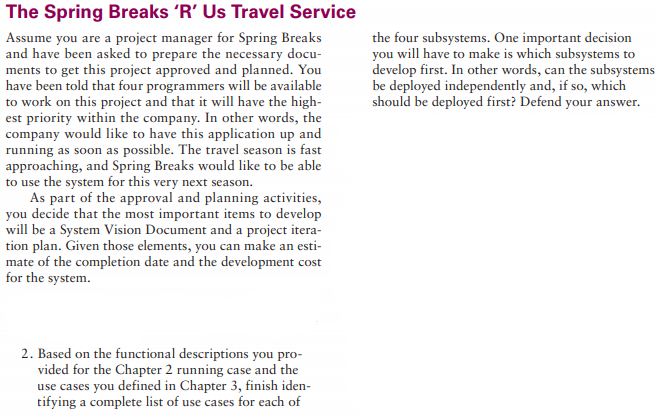 I have provided the vision document and the use