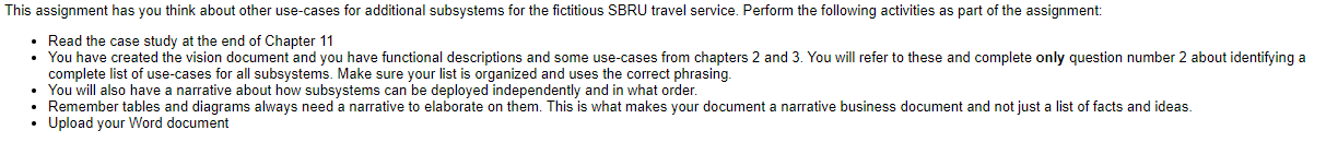 I have provided the vision document and the use