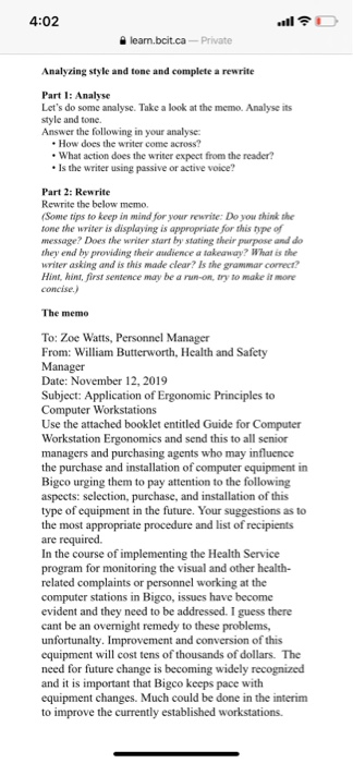 4:02 learn.bcit.ca - Private Analyzing style and