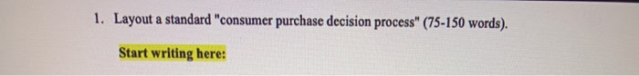 Help please 1. Layout a standard "consumer