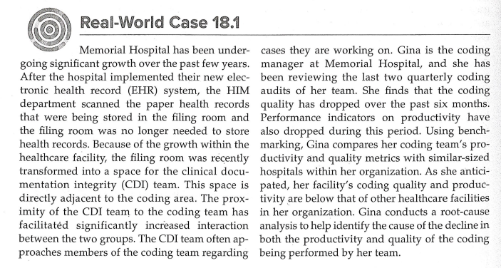 1) Read the attached Real World Case 18.1 2) How