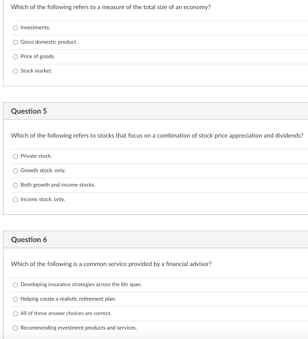 Which of the following refers to a measure of the