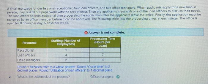 A small mortgage lender has one receptionist,