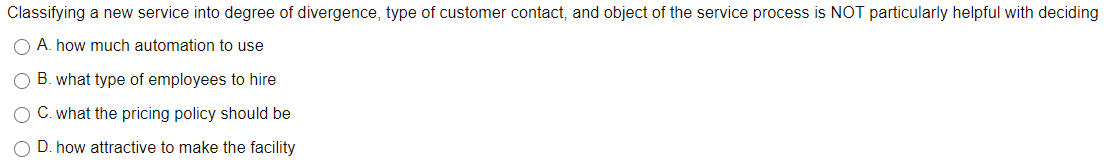 Classifying a new service into degree of