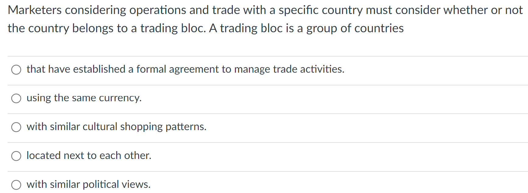 Marketers considering operations and trade with a