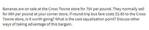 Bananas are on sale at the Cross Towne store for