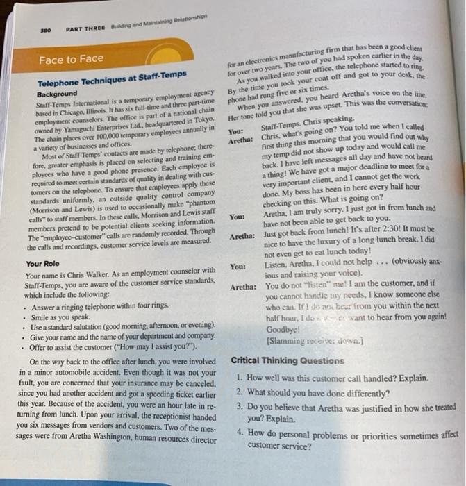 1-4? PART THREE tudog and Maintaining