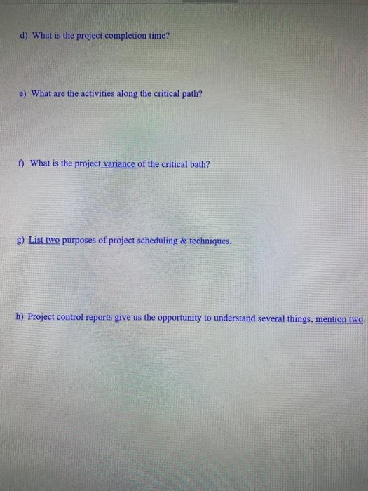 a) Calculate the expected time () and variance