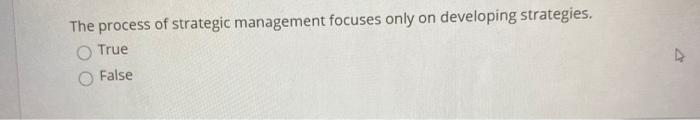 Strategic management includes strategy (blank]