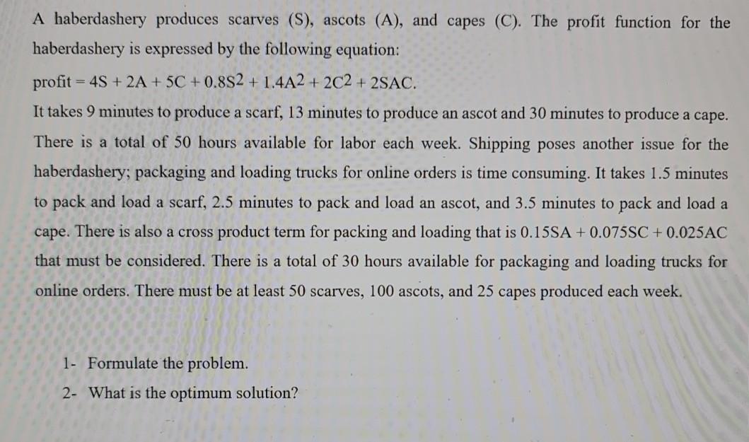 solve it as nonlinear programming solve it using