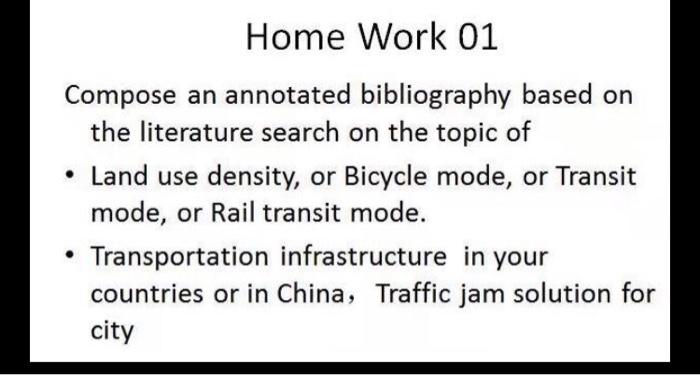 Home Work 01 Compose an annotated bibliography