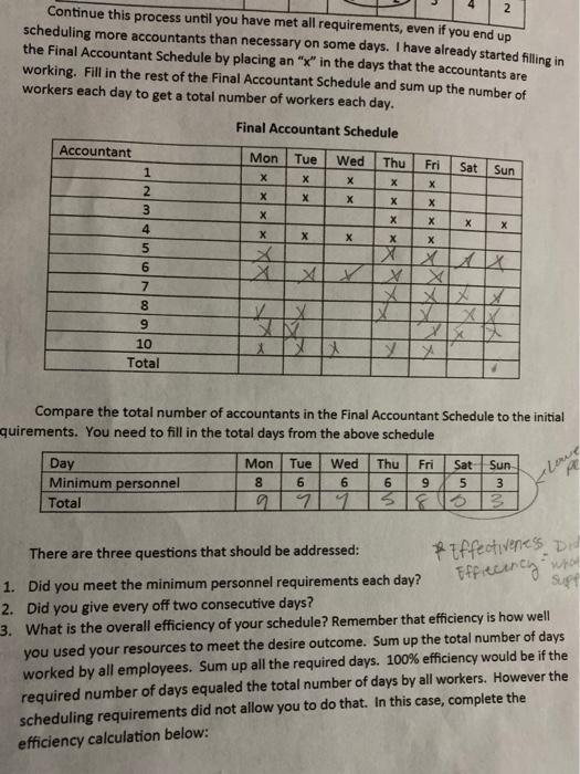 2 Continue this process until you have met all