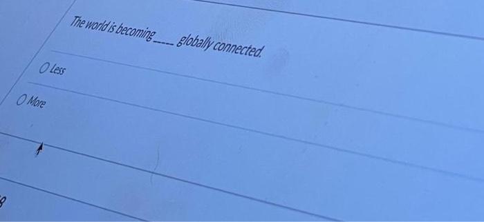 Which of the following descriptions of trends is