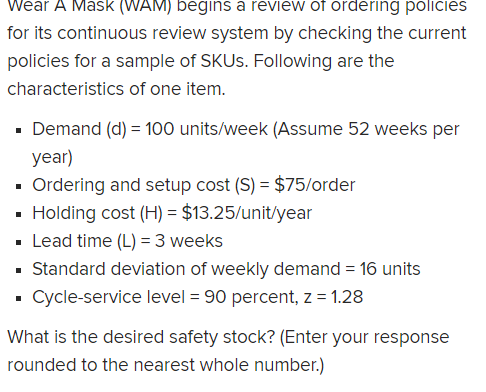 Wear A Mask (WAM) begins a review of ordering