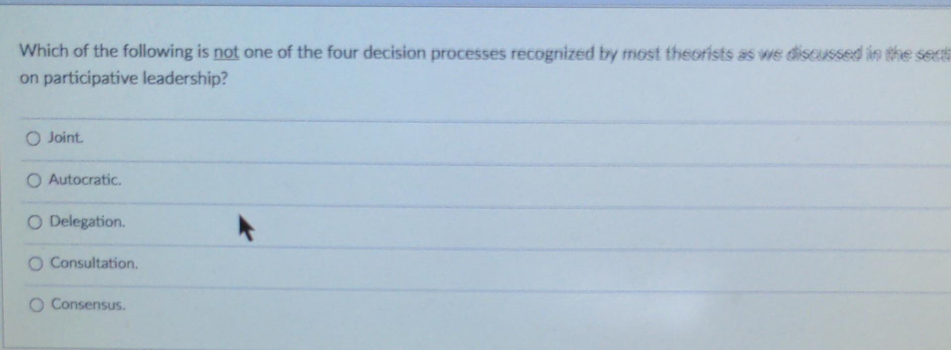 Which of the following is not one of the four