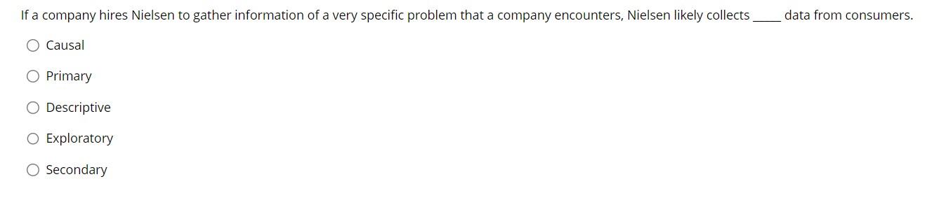 Help ASAP pls If a company hires Nielsen to