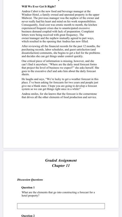 Will We Ever Get It Right? Andrea Cabot is the