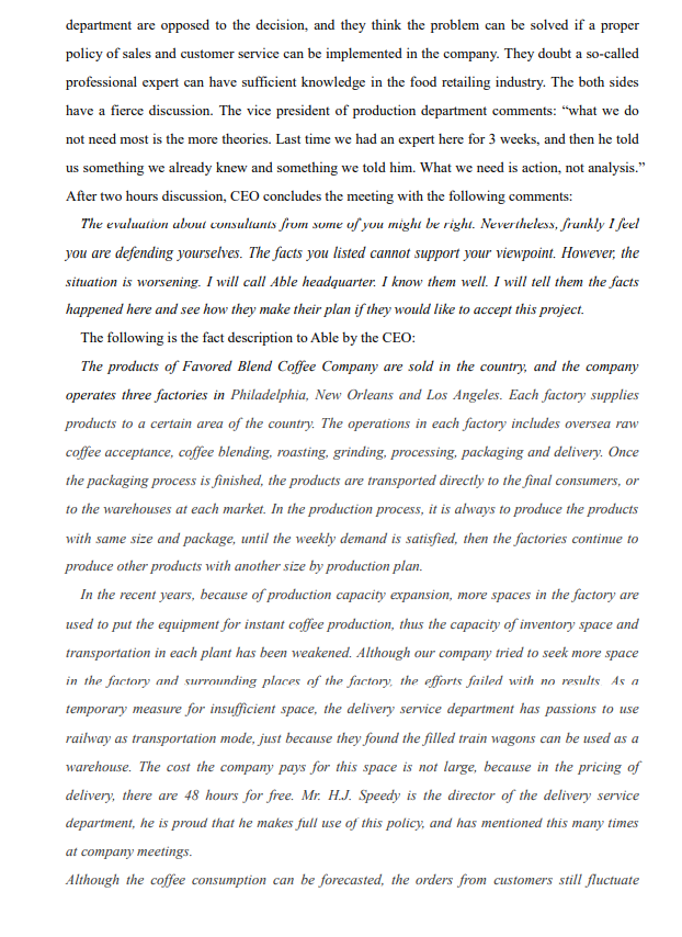 Address the problems the company faces clearly.