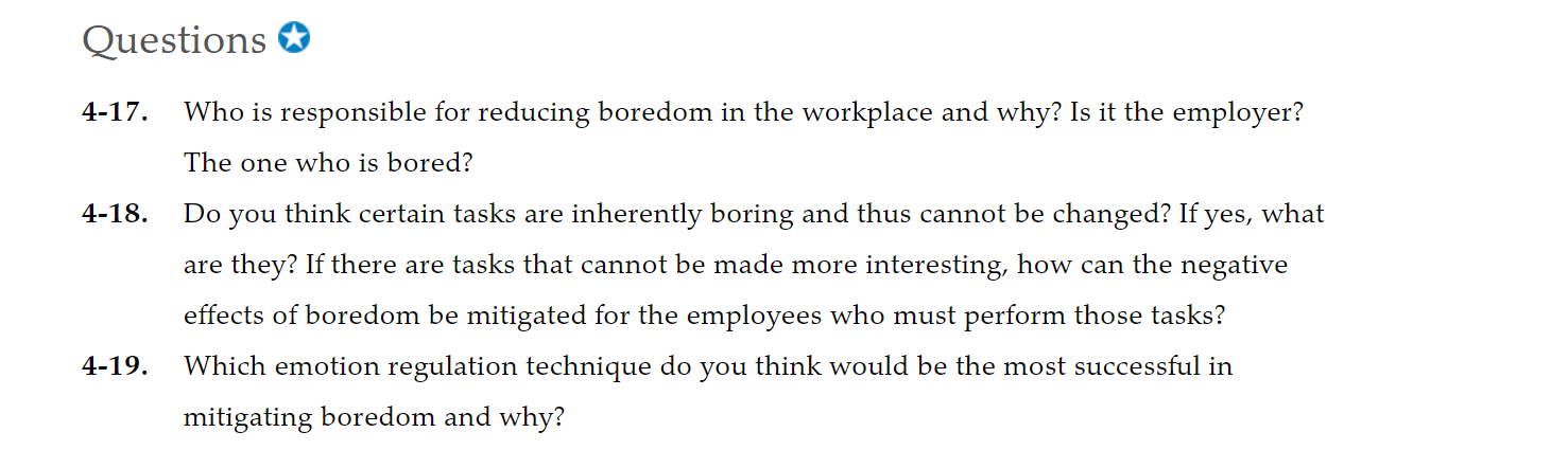 Case Incident 2 When the Going Gets Boring We've