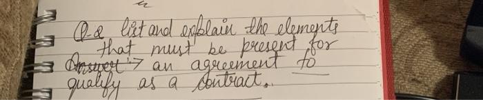 0.& list and explain the elements that must be