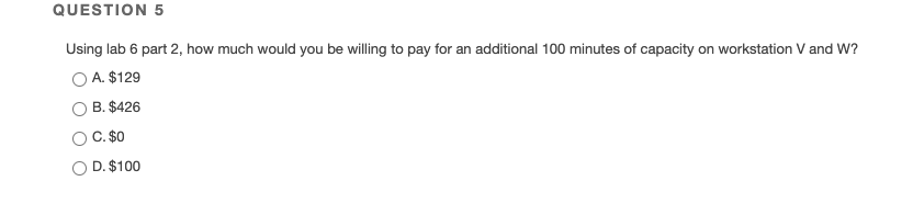 Workstation Capacity (mins) Aggregate Workload D