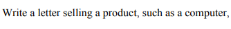 Write a letter selling a product, such as a