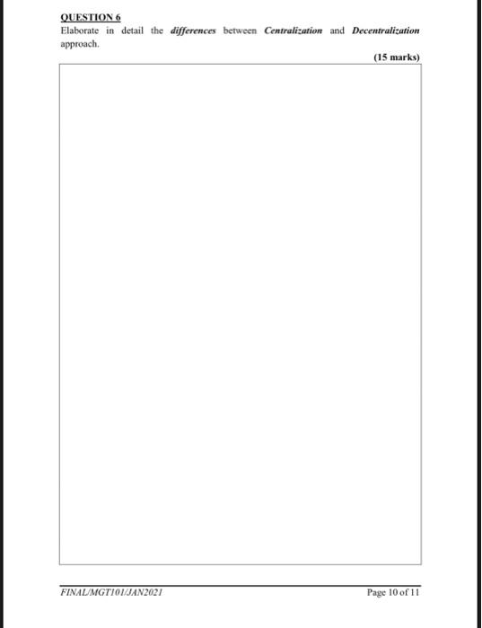 Discuss with the relevant example QUESTION