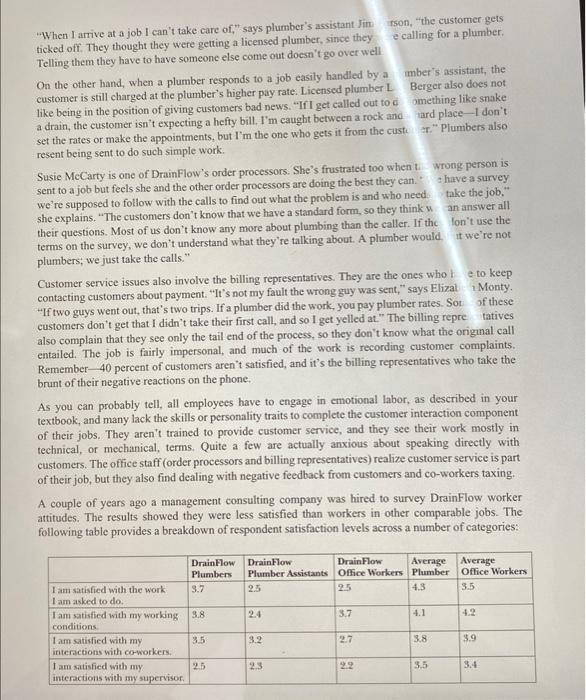 Answer all the questions The Scenario DrainFlow