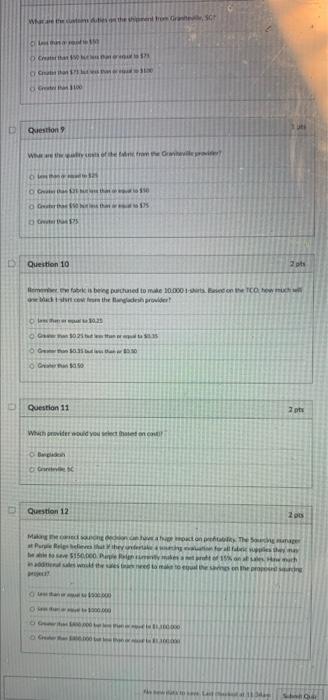 Question 6 2 pts Oftentimes businesses need to