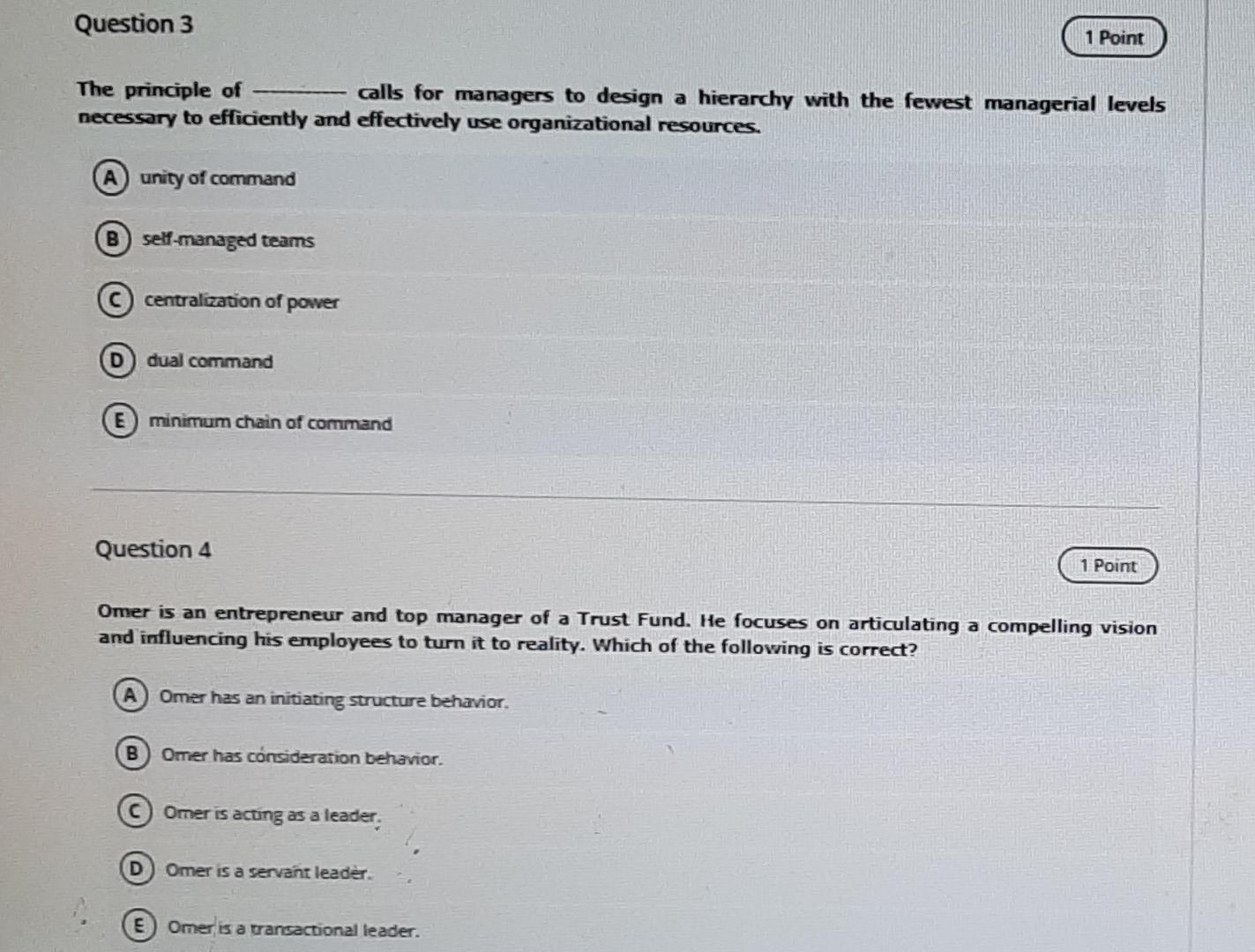 q3 and q4 Question 3 1 Point The principle of