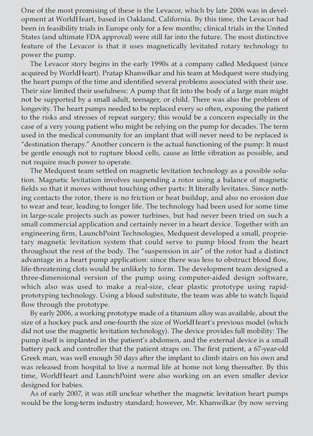 What is the problem Levacor Heart pump is facing