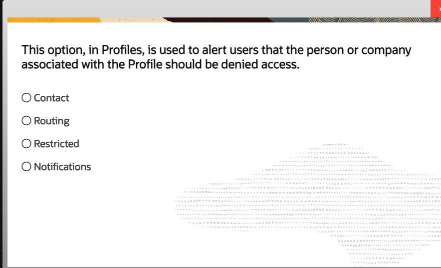 This option, in Profiles, is used to alert users