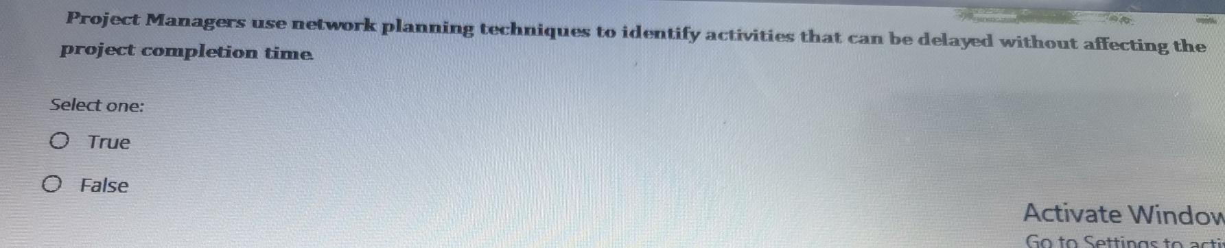 Project Managers use network planning techniques