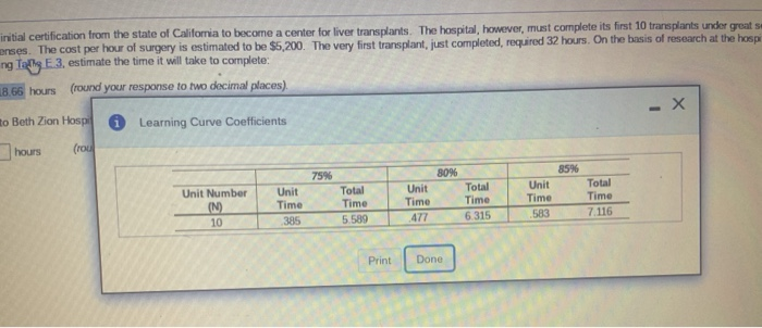 Answer C) Use table for help if needed Beth Zion