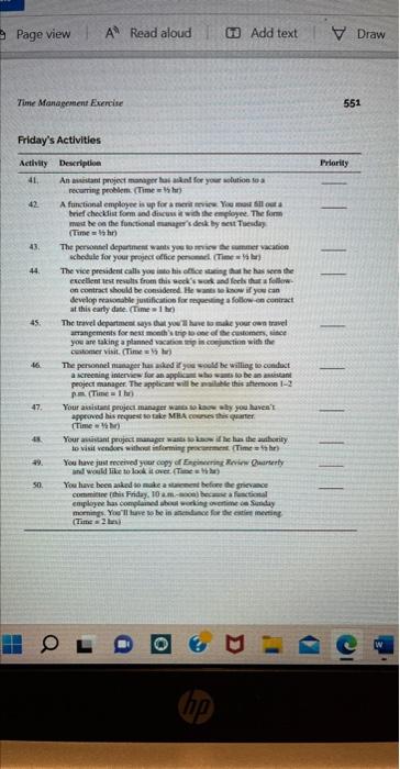 please provide 2, 3, 4 & 5 Time Management