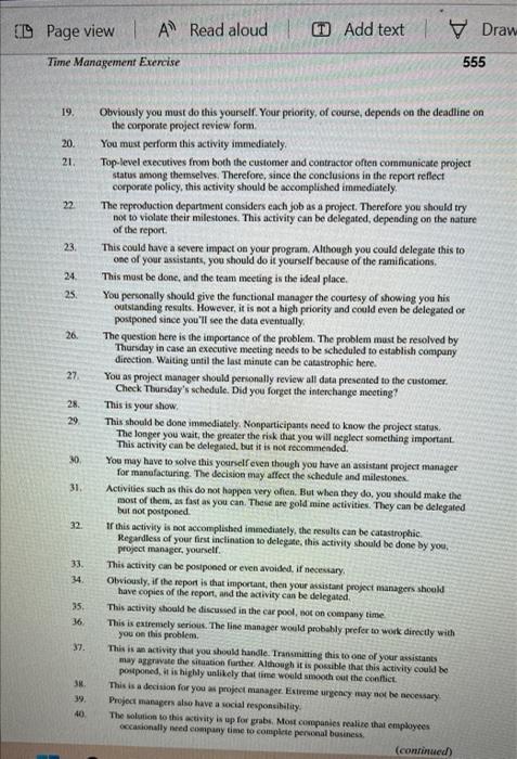 please provide 2, 3, 4 & 5 Time Management