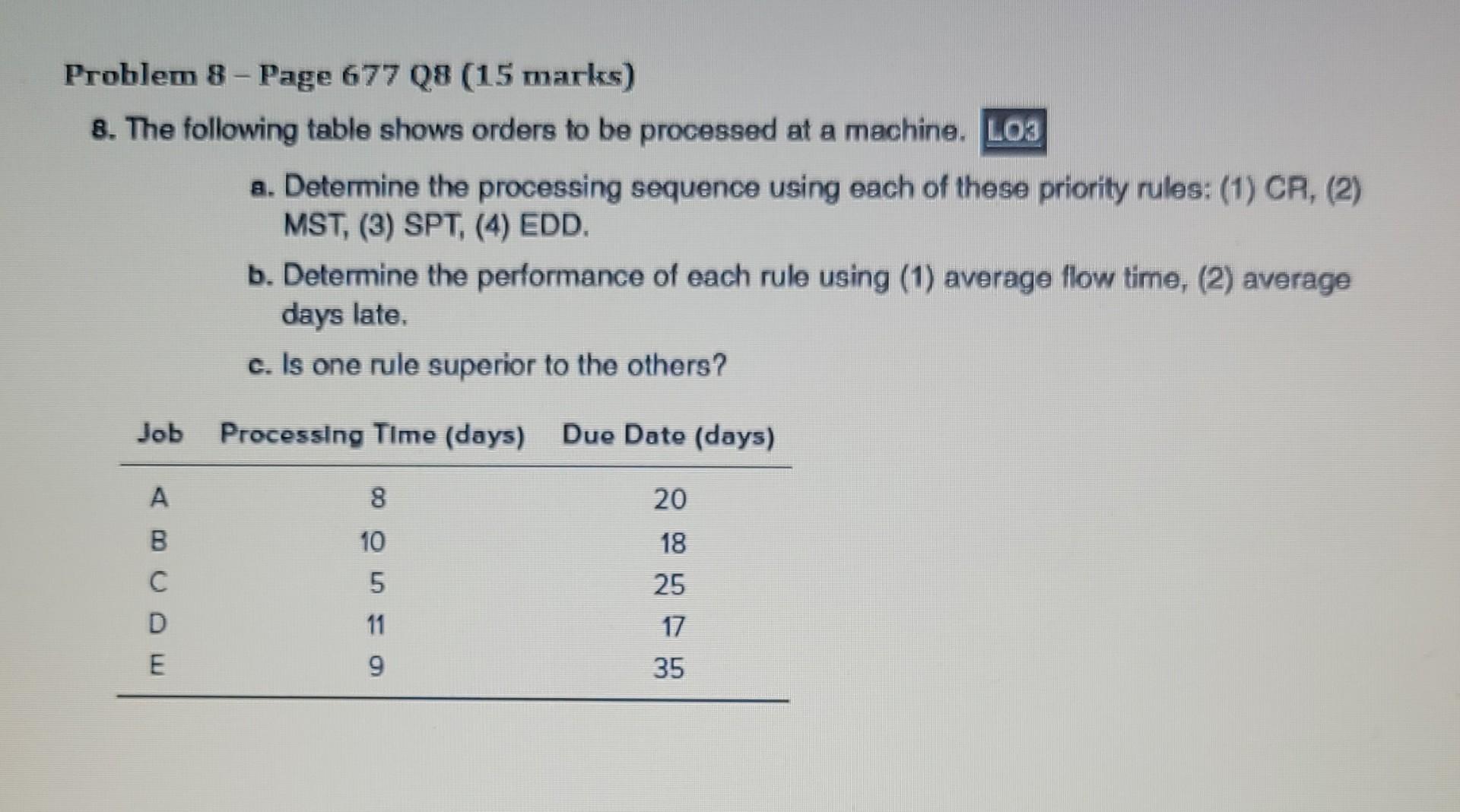 Help please - Problem 8 - Page 677 Q8 (15 marks)