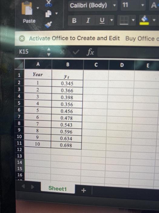 here is the data Question 13 Consider the