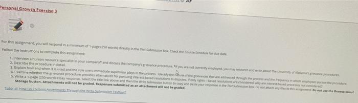 Personal Growth Exercise 3 For this smart, you