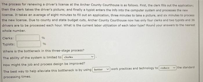 The process for renewing a driver's license at