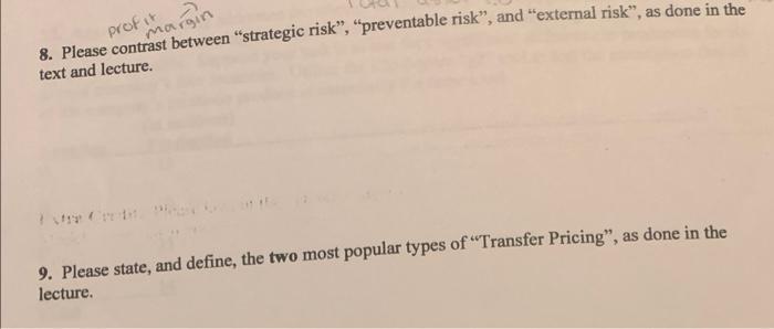 answer either question 8 or 9 please 8. Please