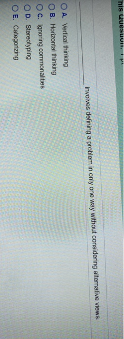 This Questiu involves defining a problem in only