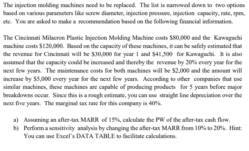 Please solve using excel and show all formulas!