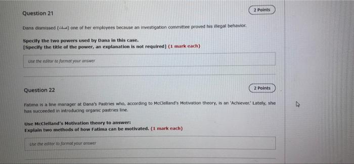 PART TWO: Analytical Cases Questions