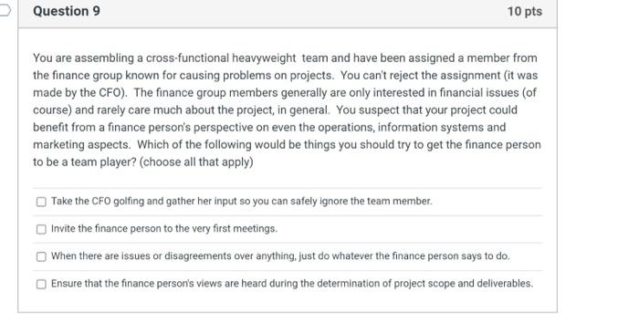 Please solve it as soon as possible Question 9 10
