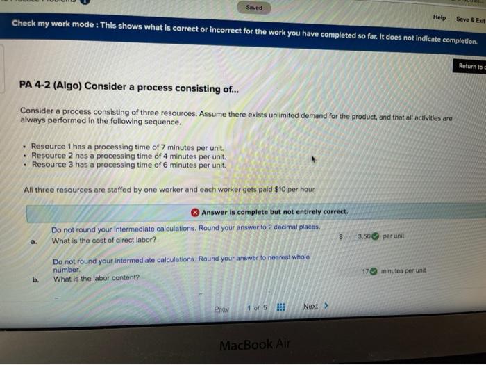 Saved Help Check my work mode : This shows what