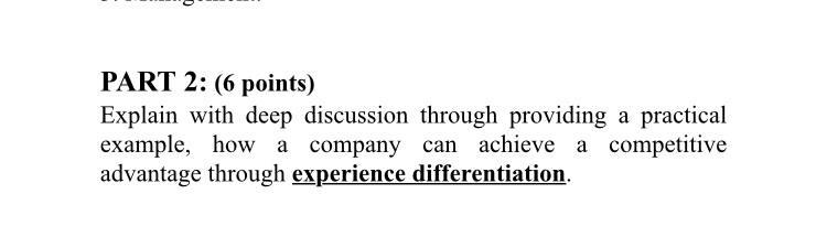 i need the anser quickly PART 2: (6 points)
