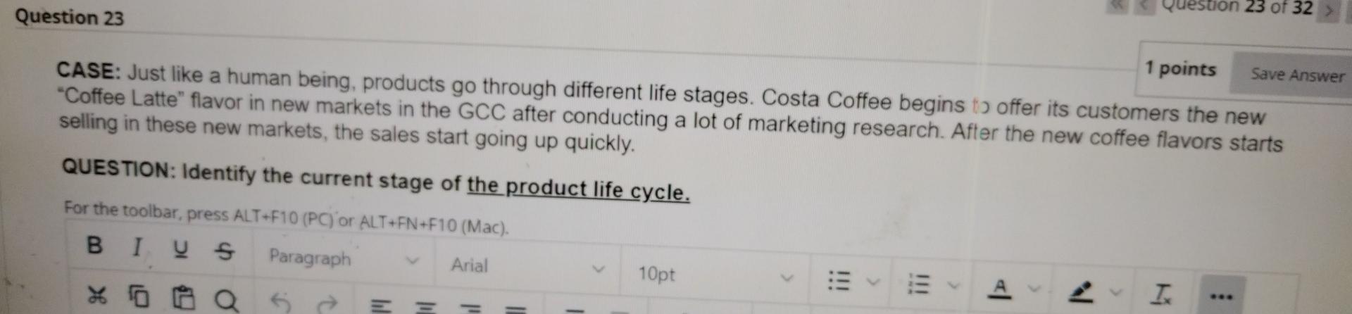 Q23 Question 23 1 points Save Answer CASE: Just