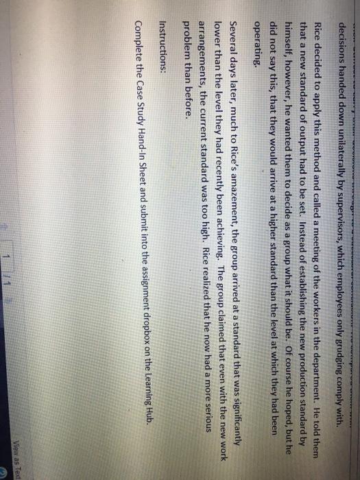 Case Study #2 Steven Rice is the supervisor of