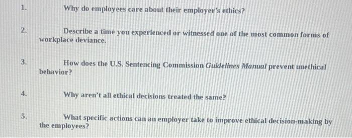 1. Why do employees care about their employer's